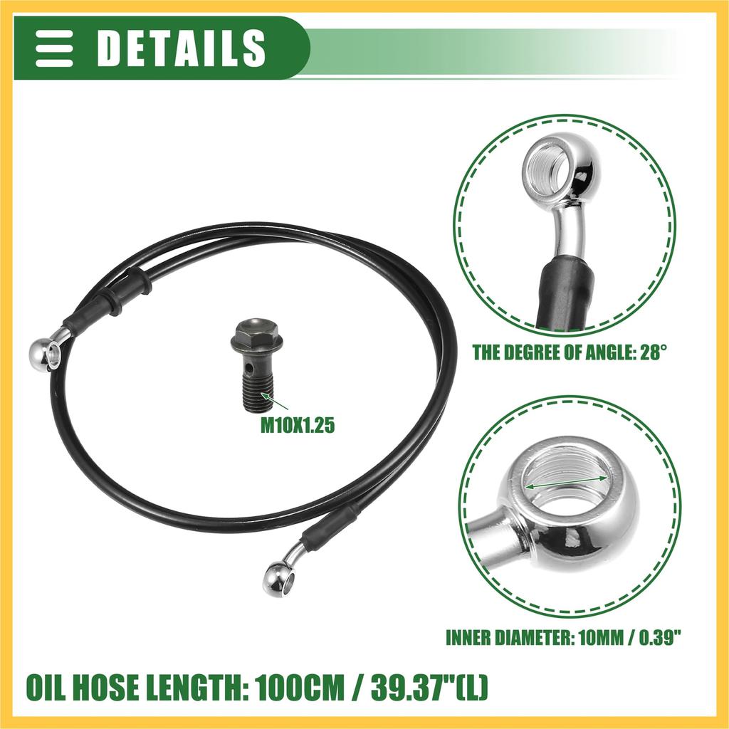 BULLSPANN Motorcycle Brake Hose Clutch Hose Oil Hose for Motorcycle