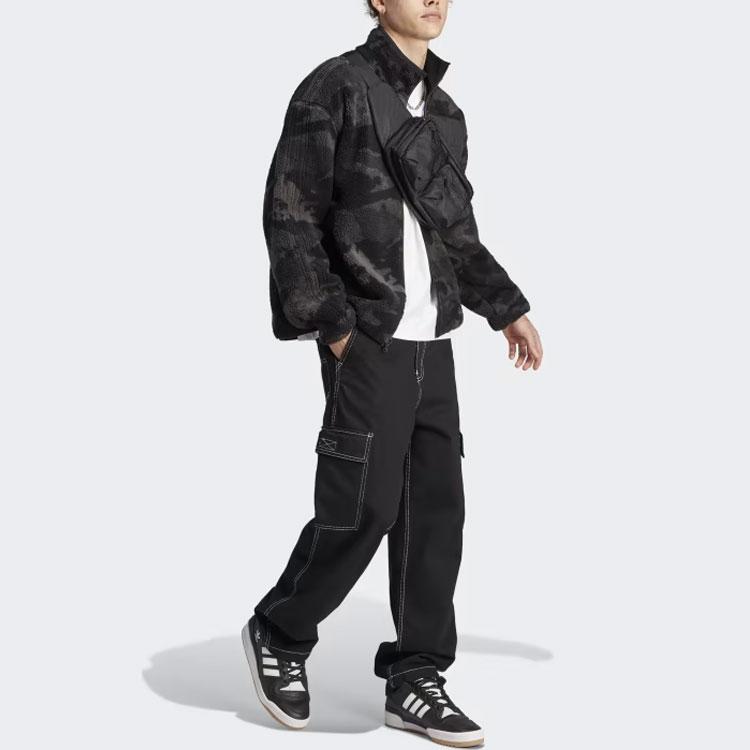 Adidas Originals Jackets Men's Black Stand Collar Moderate Other II8174