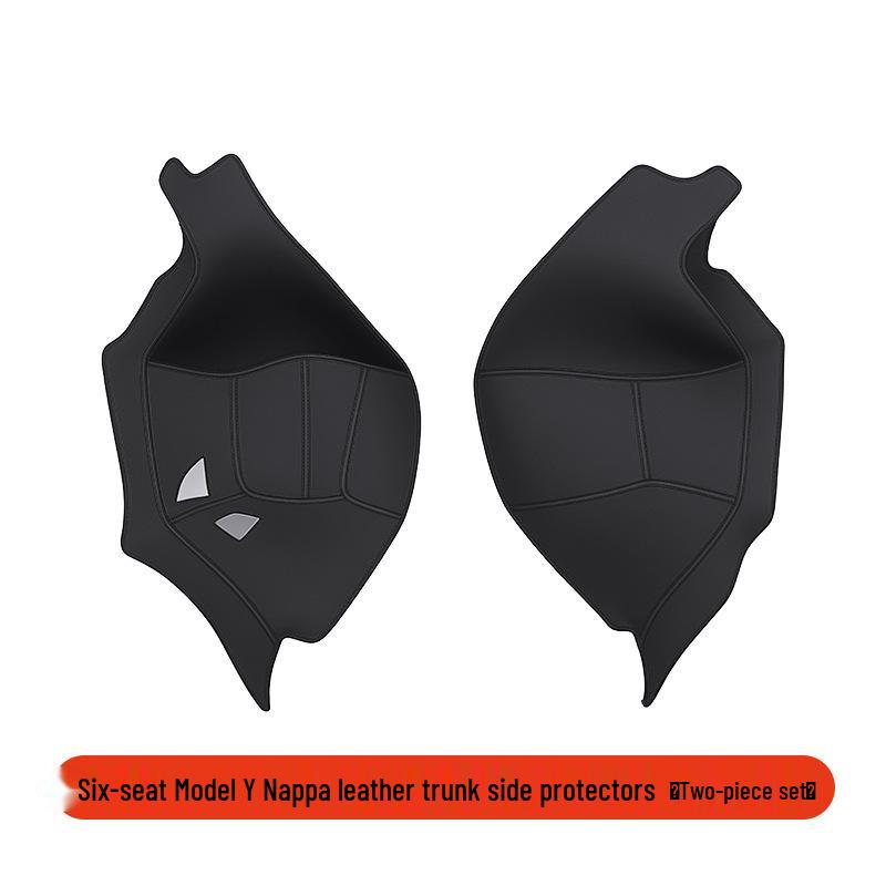Tesla Model Y Six-Seater TPE Floor Mats Set: Includes Full Car Interior, Front and Rear Trunk Protection Mats.