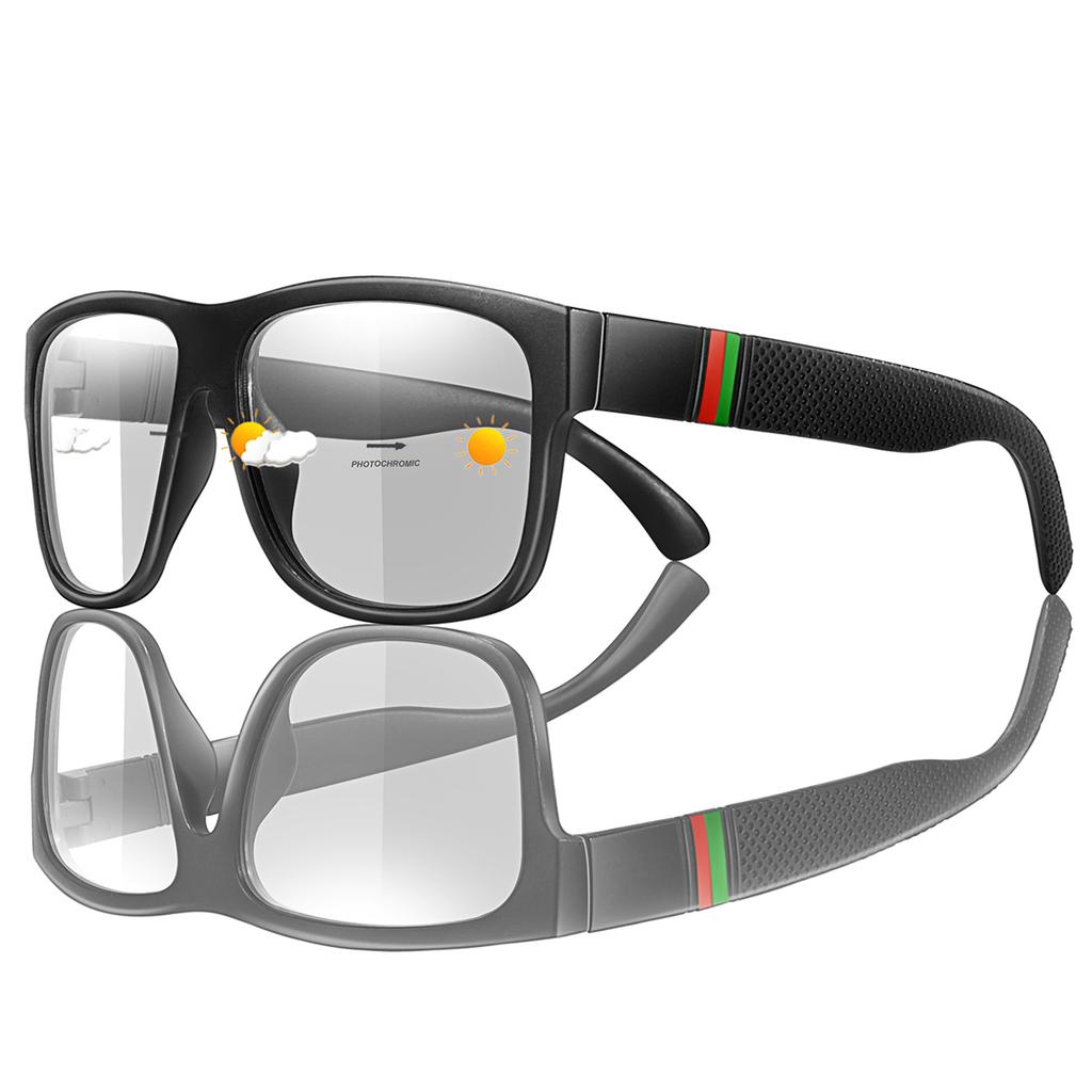 Photochromic Sunglasses for Men Women Classic Square Shades Outdoor Sports Cycling Color Change Dark Eyewear