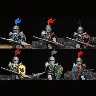 Mittelalterliche Burg Ritter Zusammenbauen Bausteine Spielzeug