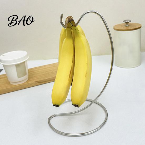 Cesto di Frutta con Ganci Appendi Banane, Supporto con Gancio in Acciaio Inossidabile, Appendi Freschezza Banane più a Lungo, Scaffale Salvaspazio per Piano di Lavoro in Cucina