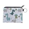 Unisex Cartoon Dinosaur Pattern Coin Card Key Ring Wallet Pouch Mini Purse Zipper Small Change Bag
