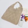Vintage Hollow Woven Underarm Shoulder Bag Knitted Handbag for Women Large Capacity Shopper Totes Ladies Beach Travel Bag
