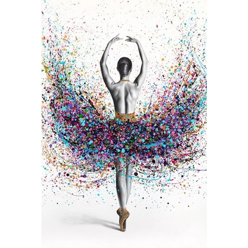 

Плакат с изображением балерины, цветочная картина на холсте с изображением танцора, настенная живопись в стиле балета, принты для танцевальной студии, домашний декор, современная фреска 21cm×30cm NoFrame