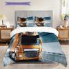 Future Blue Innovation Bedding (1 * duvet cover + 2 * pillowcase, without core) 2D Flat Duvet cover and pillowcase Bedding set Christmas birthday gift