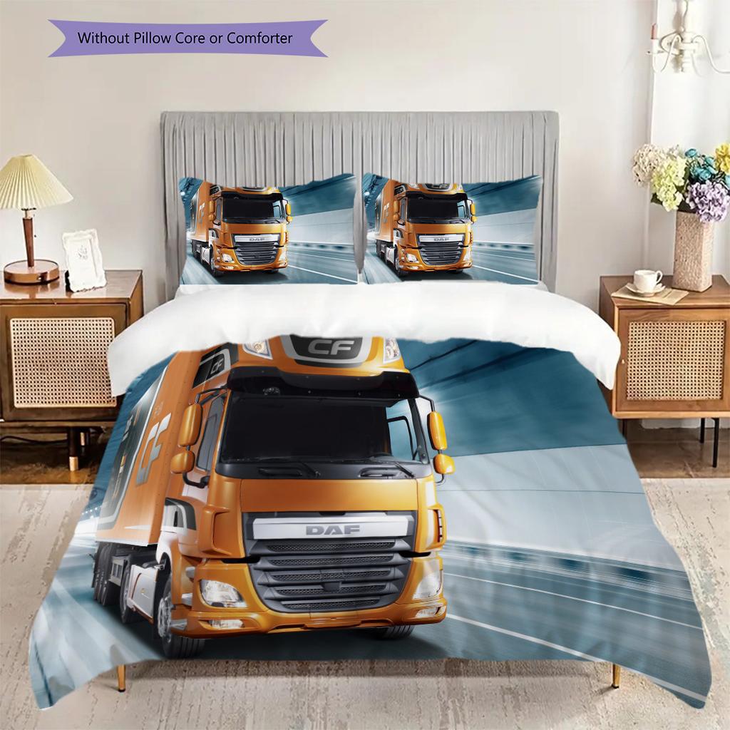 Future Blue Innovation Bedding (1 * duvet cover + 2 * pillowcase, without core) 2D Flat Duvet cover and pillowcase Bedding set Christmas birthday gift