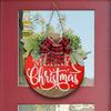 Merry Christmas Wooden Wreath Door Hanger and Window Decorations