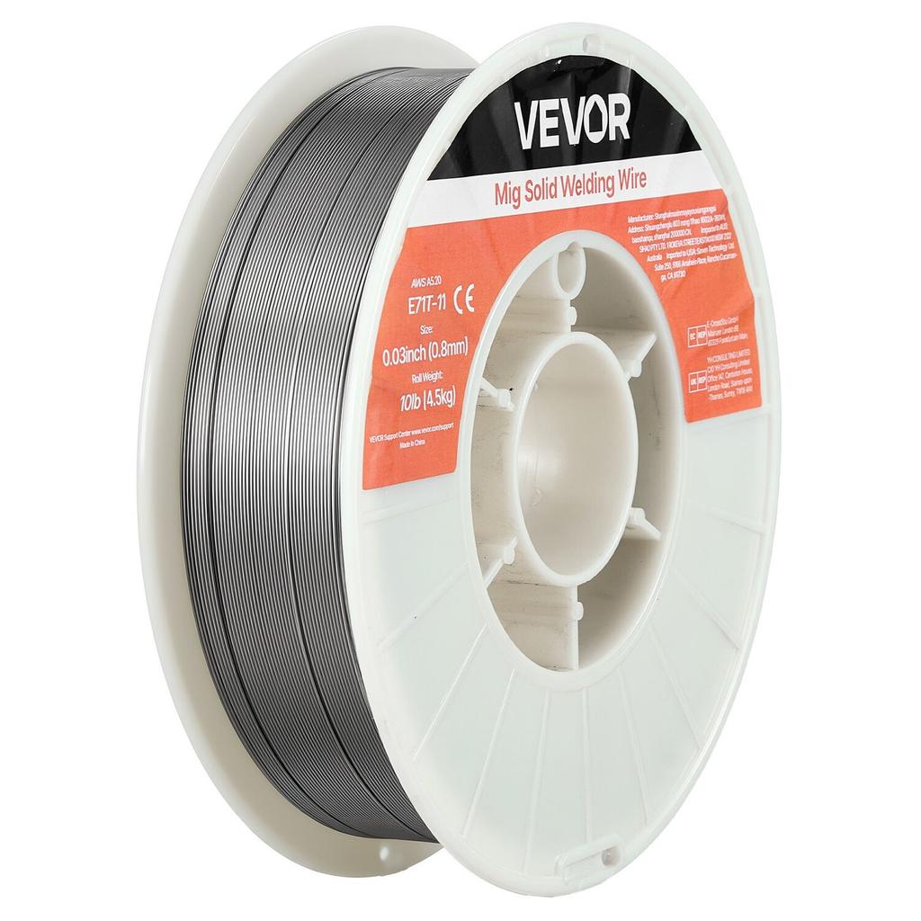 Flux Core MIG Welding Wire, E71T-11 0.8mm 4.5kg, Gasless Mild Steel Welding Wire with Low Spatter for All Position Arc Welding, Self-Shielded for