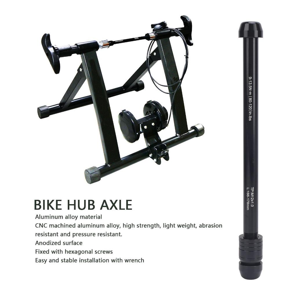 Black Bicycle Thru Axle Aluminum Alloy Thru Axle Adapter  Cycling Accessories