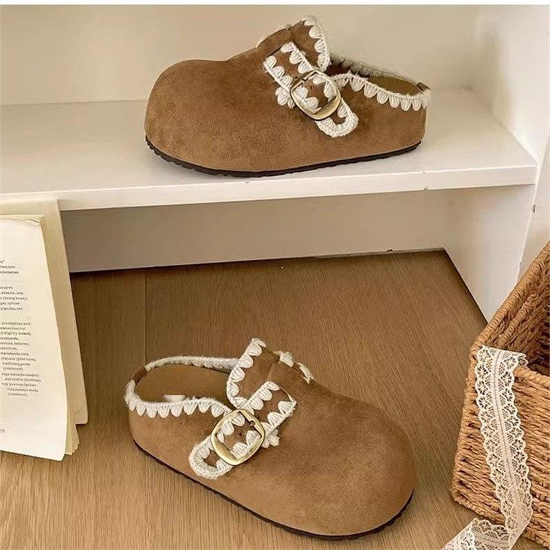 New Versatile Shoes, Retro Thick-soled, Height-increasing, Flip-top Half-slipper for Women To Wear Outside