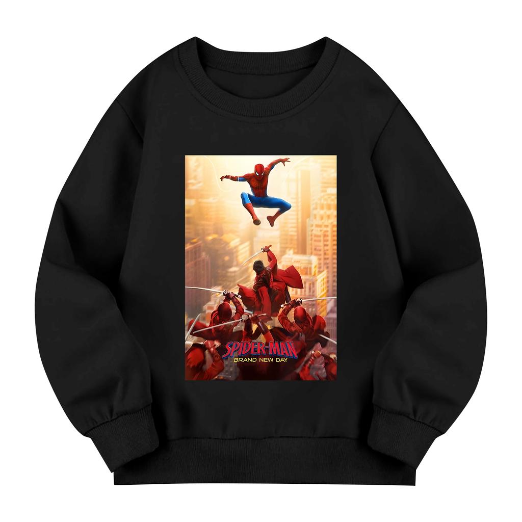 Kids Long Sleeve Neck Sweatshirt, Letter Print Pullover, Loose Fit Top for Boys Girls