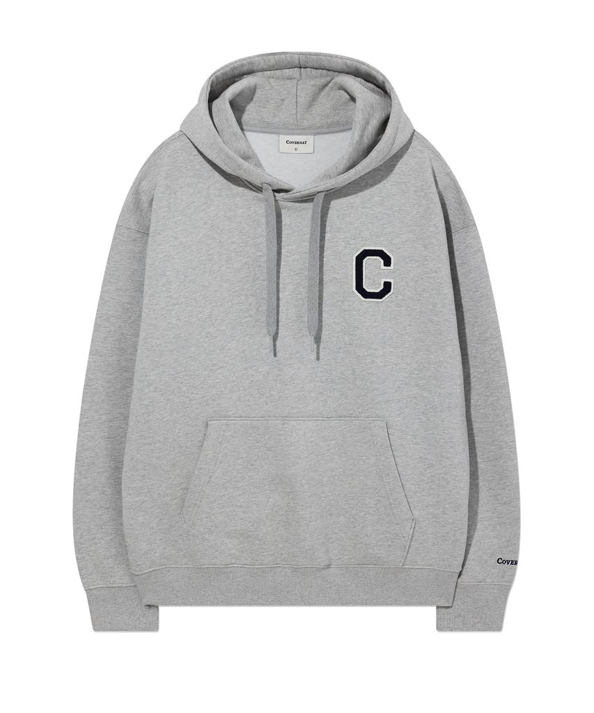 C Logo Hoodie Melange Gray