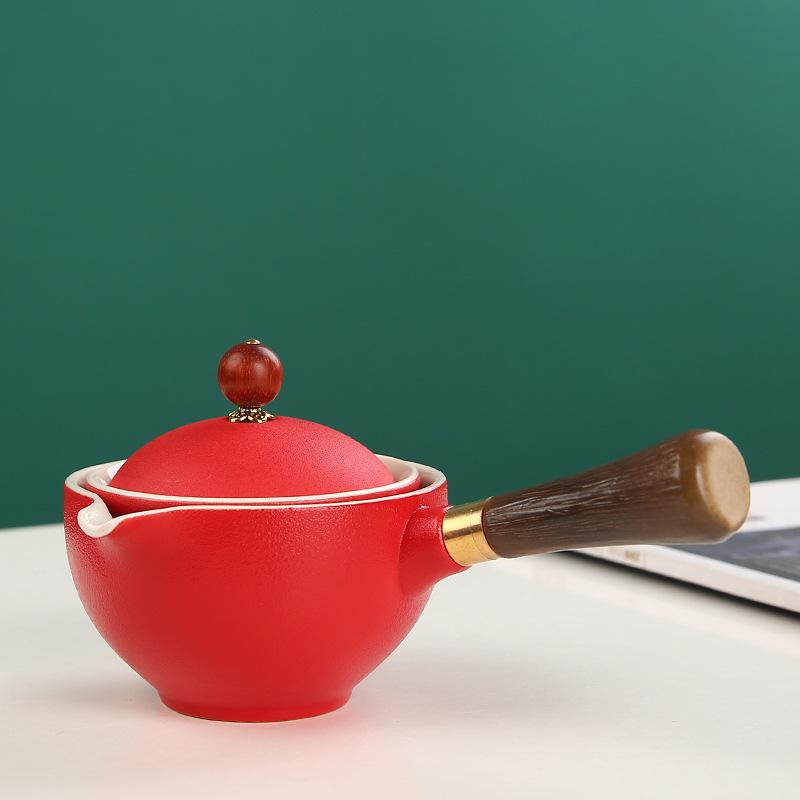 Portable Travel Kung Fu Tea Set: 1 Pot & 4 Cups in Gift Box, Custom Logo Option