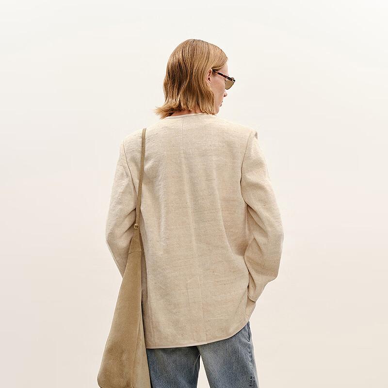 LESS Spring 2026 Collarless Loose Fit Blazer