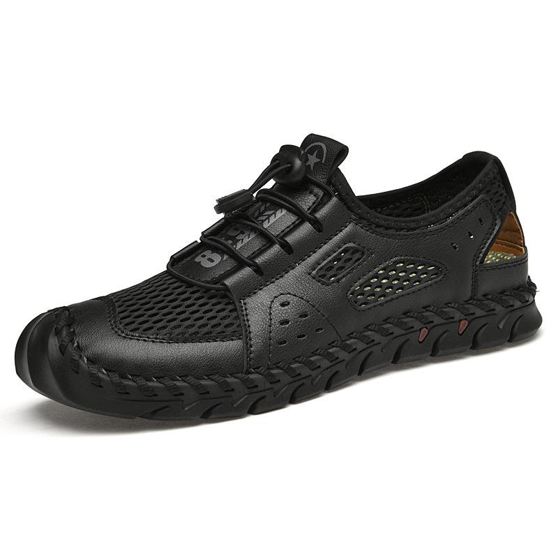 Mesh Shoes Men's 2025 Summer Soft Sole Non-slip Breathable Casual One Pedal Summer Men's Shoes Hole Shoes Sandals Comfortable