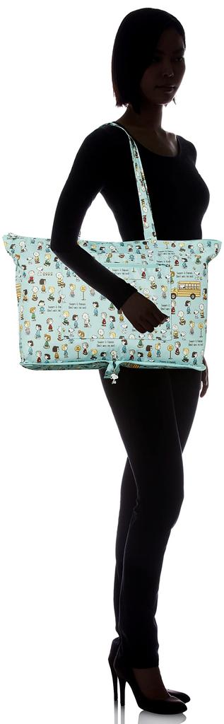 Hapitas(R) Snoopy Foldable Tote Bag PN128 Bus Stop Blue H0001 PN128