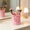 Cosmetic Tool Makeup Brush Pink Bow Storage Box Holder, 3D Printed Desk Organizer, Pen