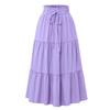 Women'S Boho Vintage Floral Print Maxi Skirt Elastic High Waist Pleated Flowy A Line Long Skirts Toddler Fall Falda Short