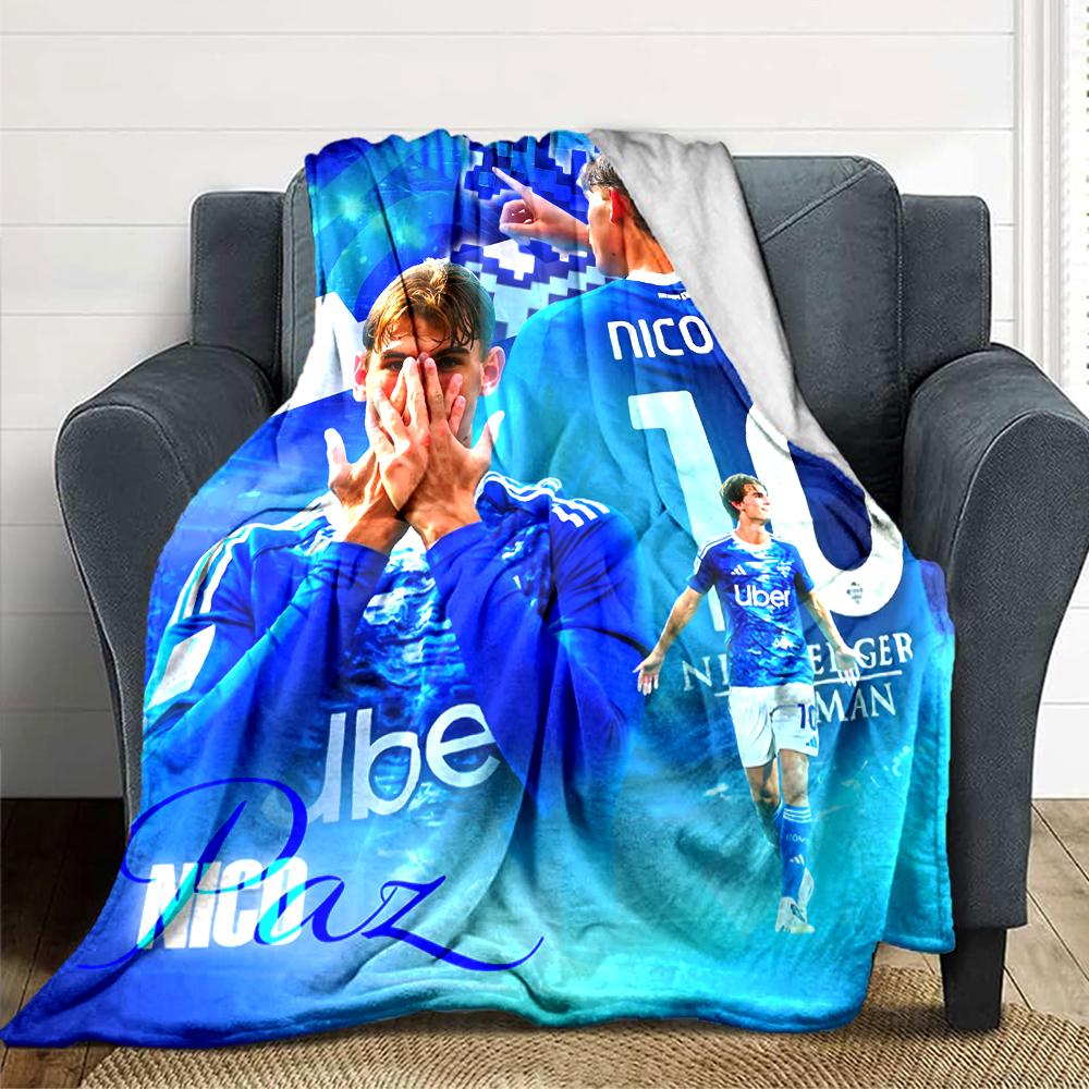 Dynamic Football Team Poster Blankets Flannel Printed Breathable Warm Throw Blanket for Home Office Bedspreads 0708a57