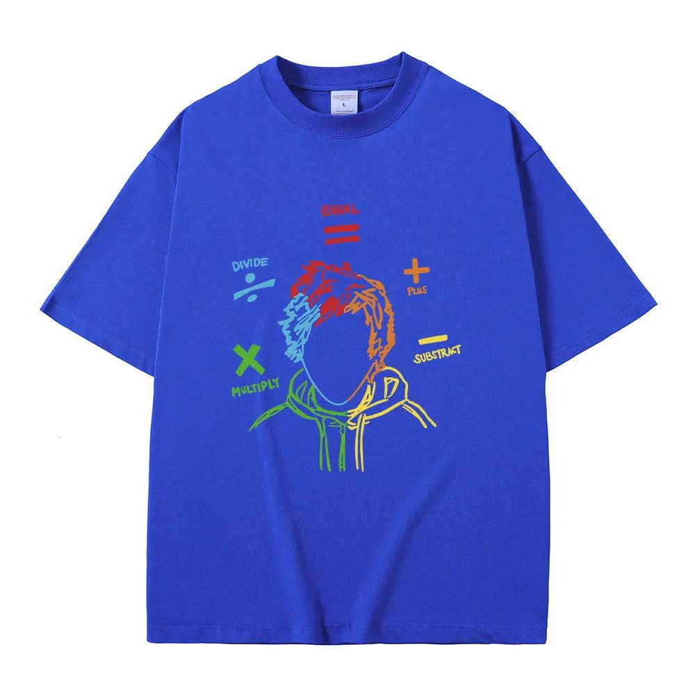 Retro Hip Hop T-shirt Street wear Ed Sheeran Math Tour Sheerios T-shirt 100% cotton casual short sleeve T-shirt