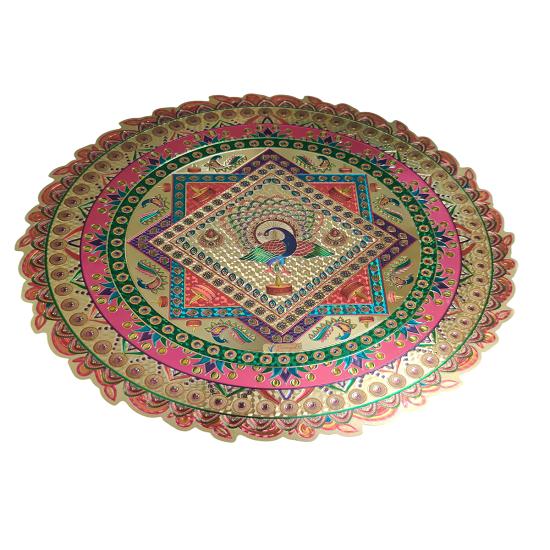 @ Indian Traditional Printed Diwali Festival Floor And Wall Sticker