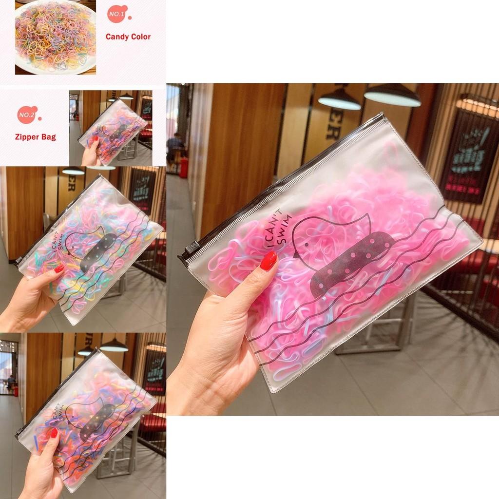 500 Pezzi Corda Colorata Arcobaleno per Capelli Bambina Elastico Anello per Capelli per Ragazze