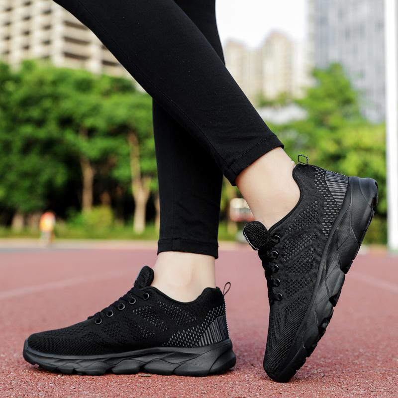 35-42 Spring/autumn Women's Flying Woven Breathable Super Light Stuffed Sports Shoes Large Size Ultra -light Stool Women's Sports Shoes