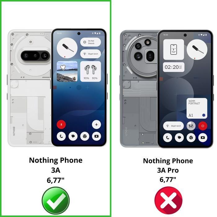 Tempered Glass - Phonillico® - Nothing Phone 3a - Pack of 4 - Scratch Resistant - Transparent