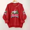 Ladies' Casual And Fashionable Round Neck Top With Christmas Print Hooded T-shirt Long Sleeved Sweatshirt