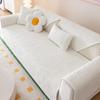 Solid Color Sofa Cover Branches Leaves Jacquard Sofa Cover for Living Room Milk Plush Universal Sofa Mat Non-Slip Couch Cushion