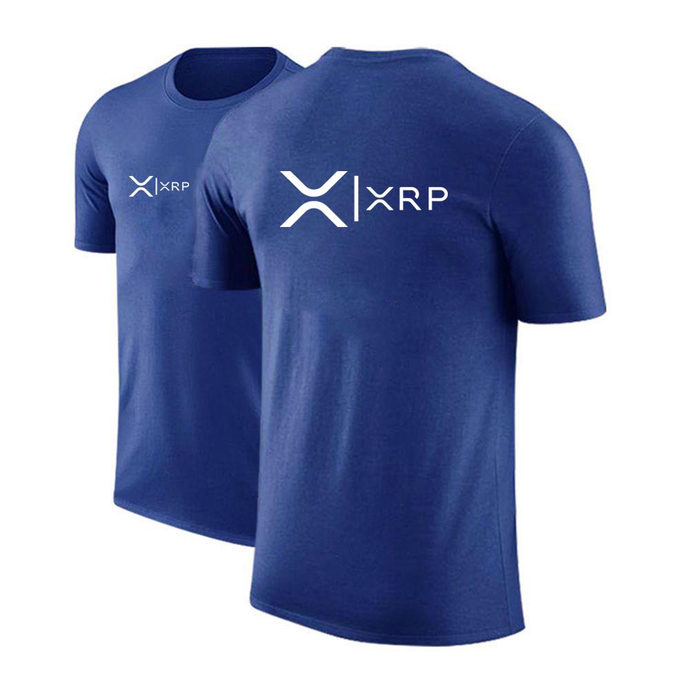 2025 Cryptocurrency Ripple Xrp New Unisexs Summer Round Neck Ordinary Short Sleeve Tshirt Printing Good Quality Comfortable Tops