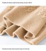 Women's Heavy-Duty Cable Knit Round Neck Cashmere Sweater - Autumn/Winter Warm, Loose Fit Pullover Knitwear