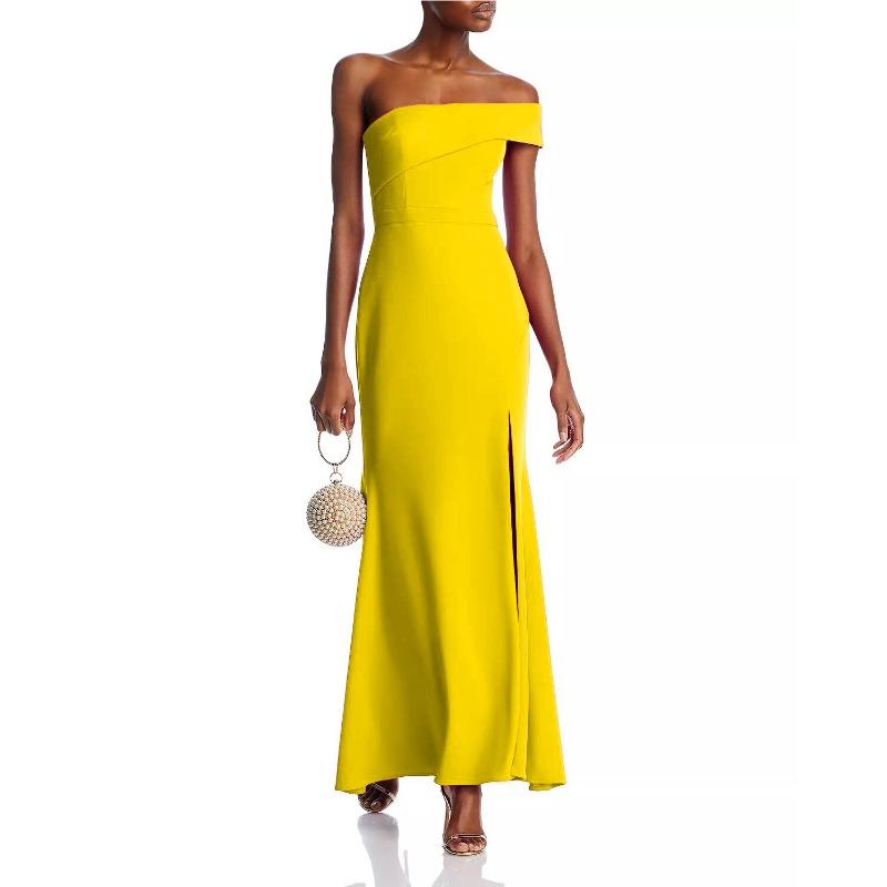 New autumn and winter women's clothing one-shoulder fashion split-ended dress long dress temperament dress
