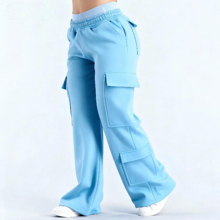 Trendy European and American Cotton Casual Pocket Loose Straight-Leg Pants