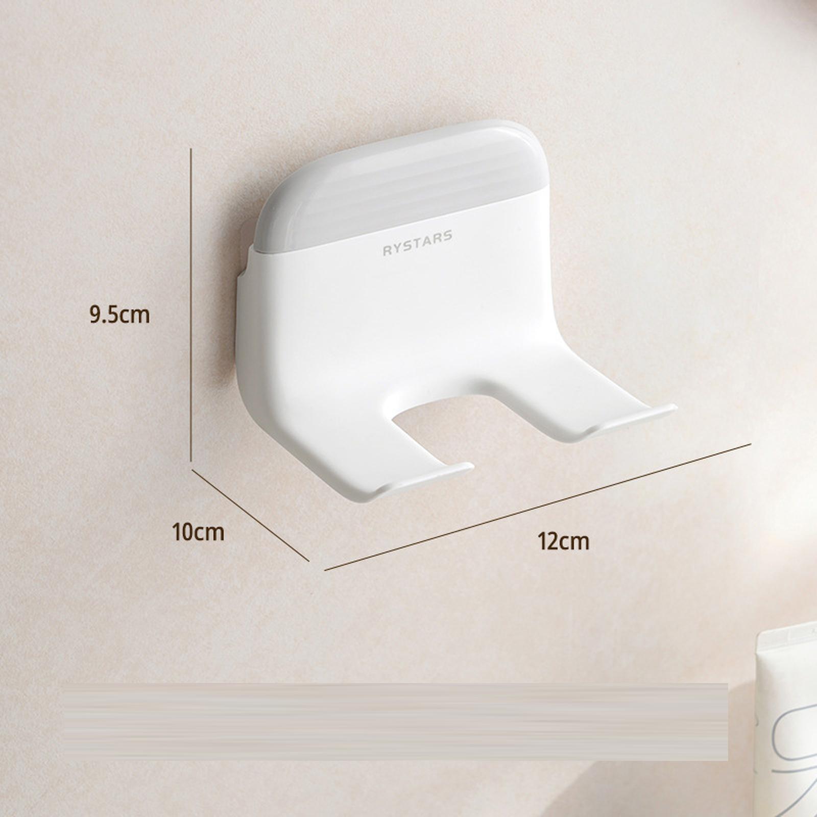 

Wall Mounted Hair Dryer Holder No Drilling Required Bathroom Hair Dryer Rack Multifunctional Storage Organizer for Bathroom and Toilet one size
