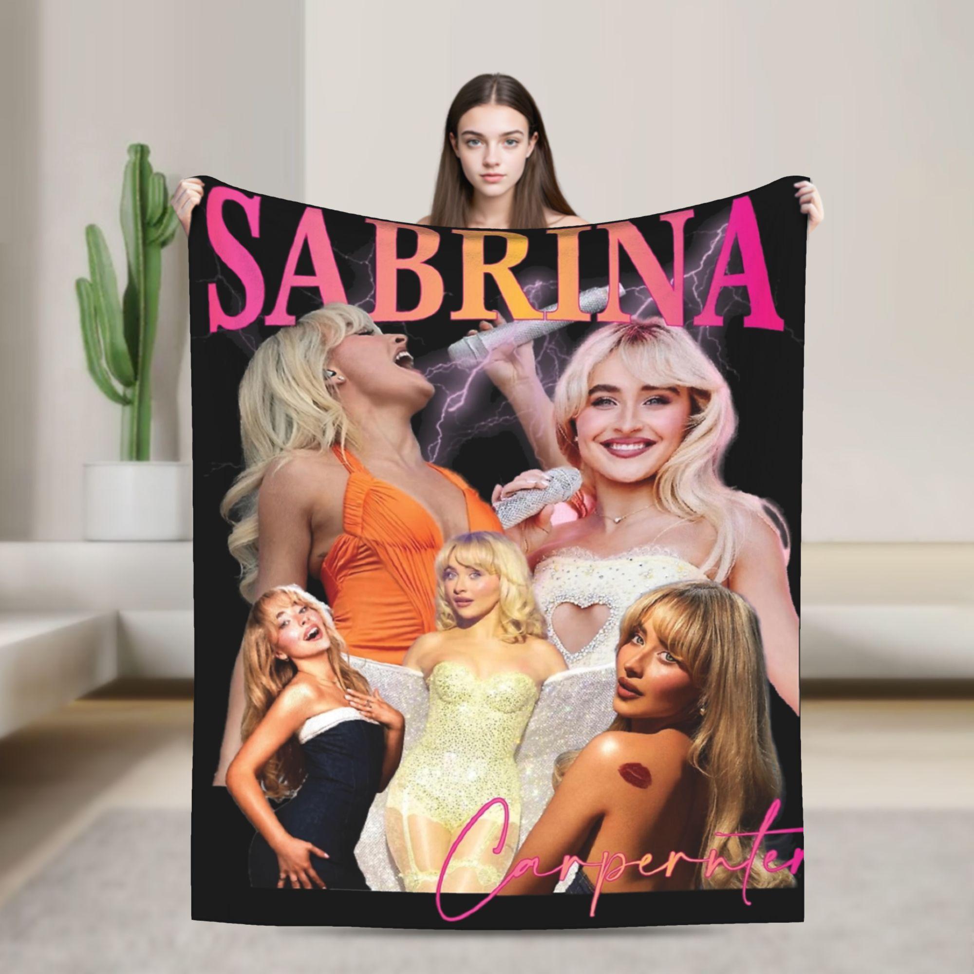 The Sabrina Carpenter Blanket Velvet Spring/Autumn Multifunction Super Warm Throw Blanket for Sofa Outdoor Bedding Throws 75X95CM