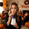 Unique Ghost Gift Ideas Halloween Witch Hat Can Holder, Spooky Insulated Sleeve for Standard Slim Tall Insulator Soda Beers, Reusable Drink