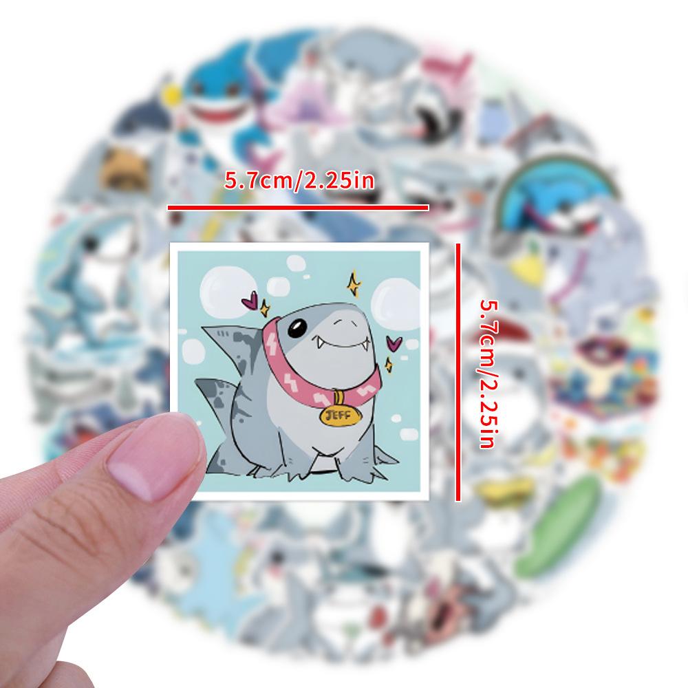 54 Pictures Jeff The Shark Graffiti Stickers Decorative Skateboard Suitcase Notebook DIY Stickers