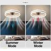 20 Inchs DC Motor Ceiling Fan With Light Household Electric Ceiling Fan Bedroom Adjustable Brightness LED Ceiling Fan Lamp