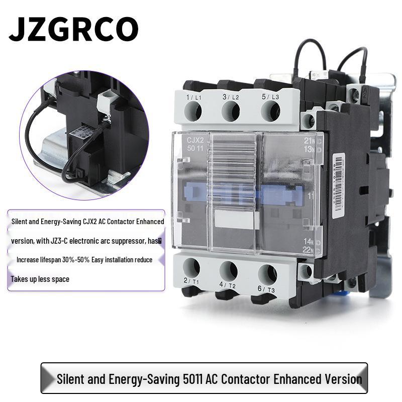 CJX2 Series Silent Energy-Saving AC Contactor 5011, 1 NO & 1 NC