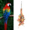 Bird Chew Toy Colorful Beak   Grinding Wood Blocks   Hanging Cage Toy for Small Bird Cockatiel Lovebird Budgie