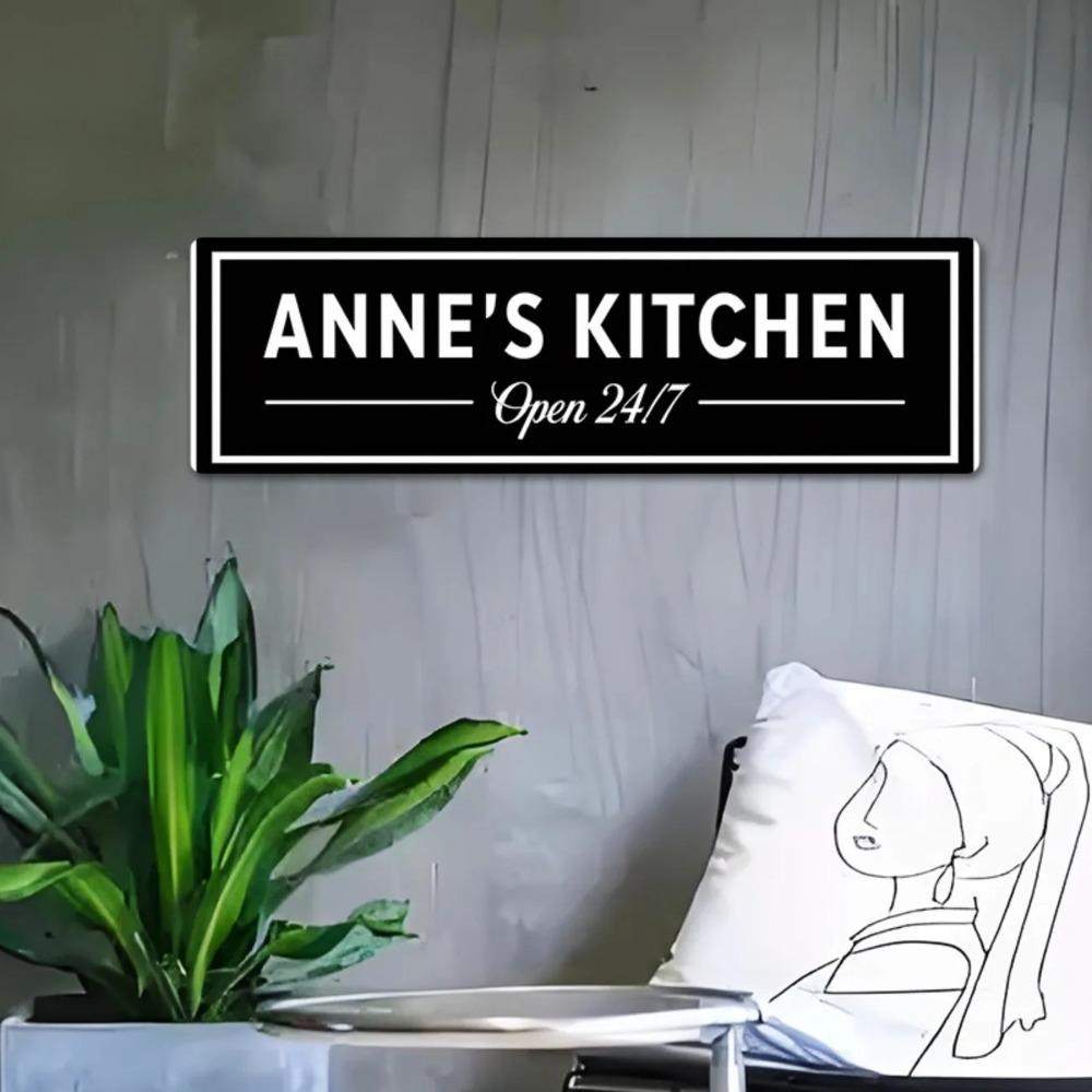 Personalized Vintage Kitchen Metal Sign Custom Aluminum Wall Decor Home Restaurant