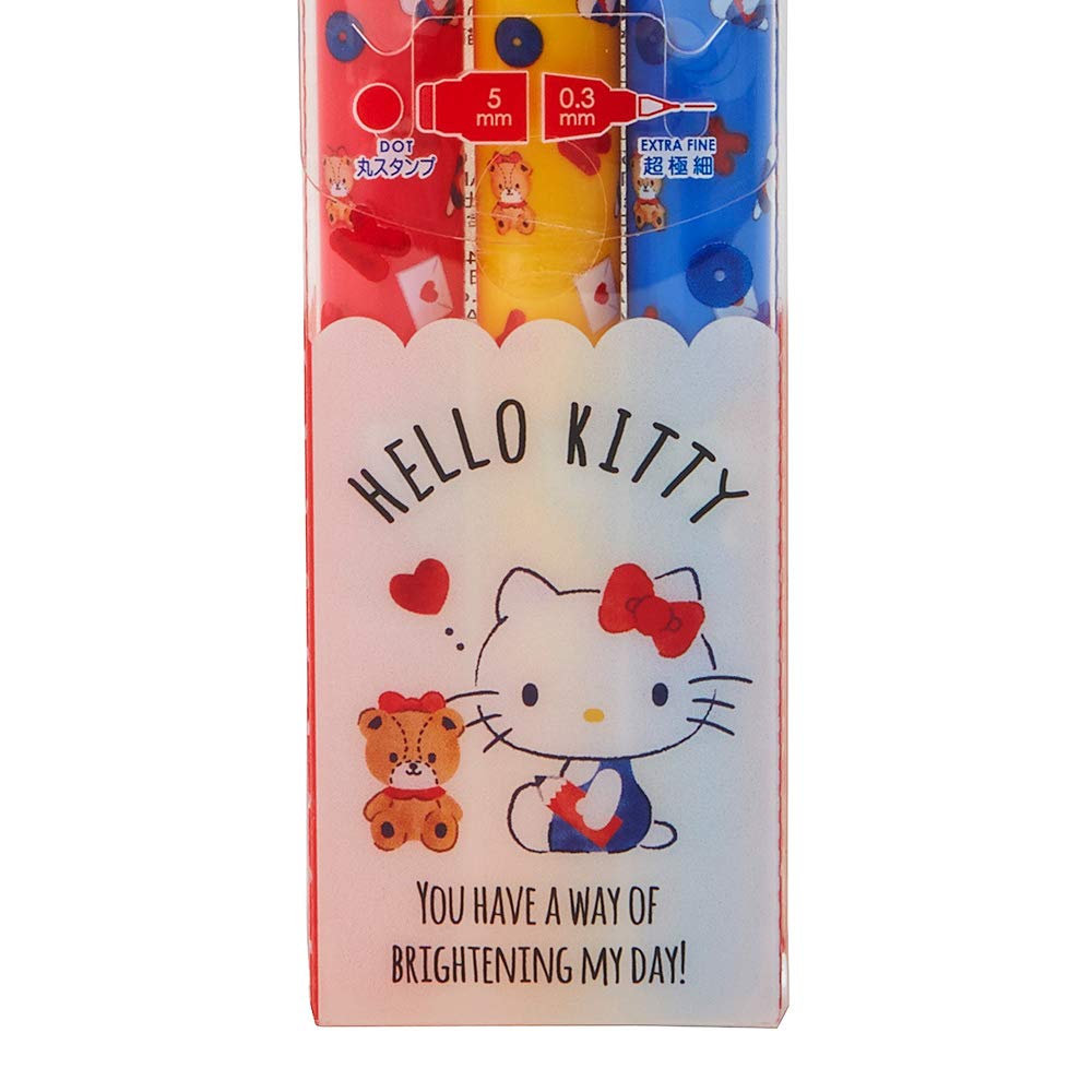 Sanrio Hello Kitty Tombow Pencil Play Color Dot Twin Marker 3 Color Set 739855