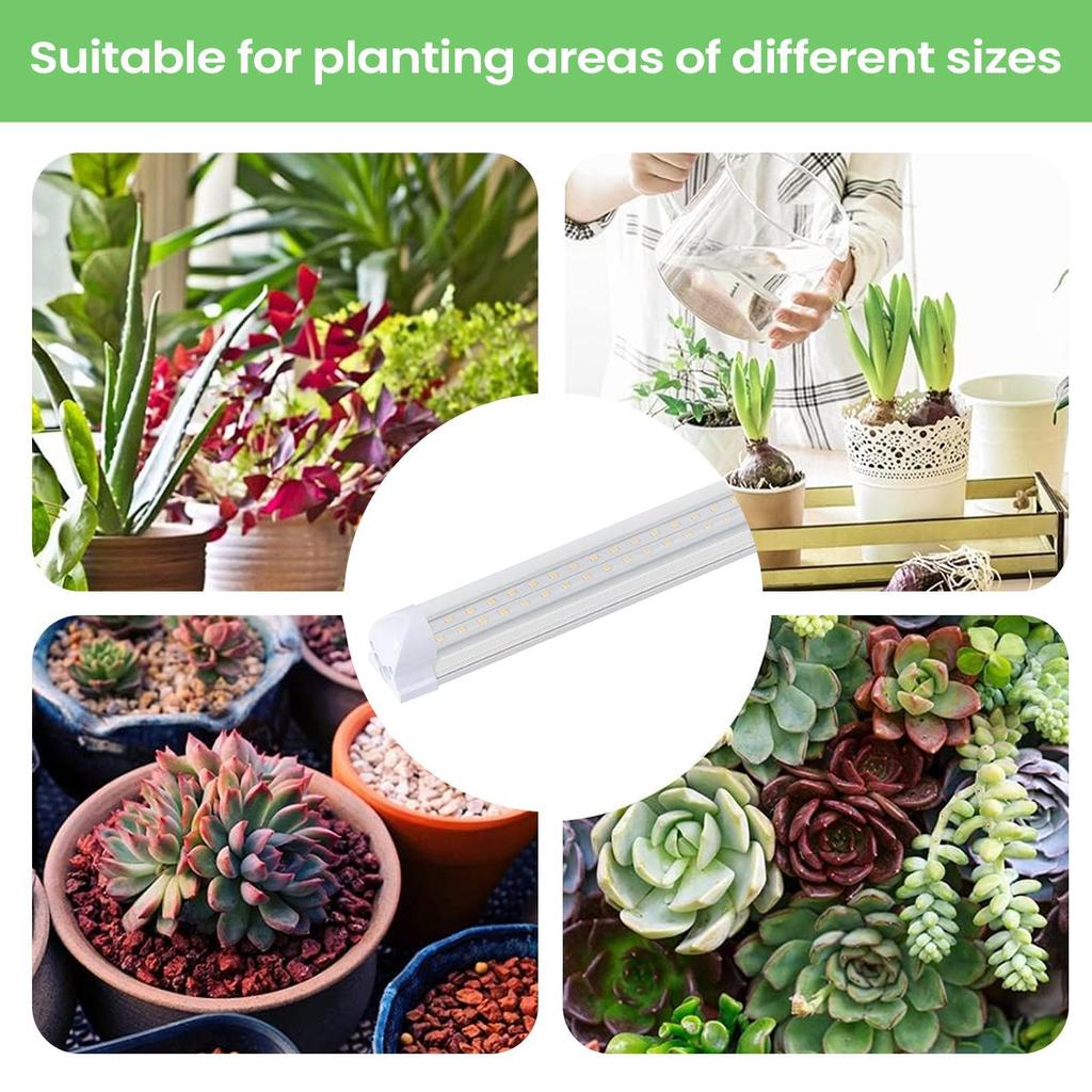 Grow Lights for Indoor Plants 2Ft Sunlight Plant LED Growing Light Linkable Bulbs for Seedlings Houseplant Hydroponic Systems