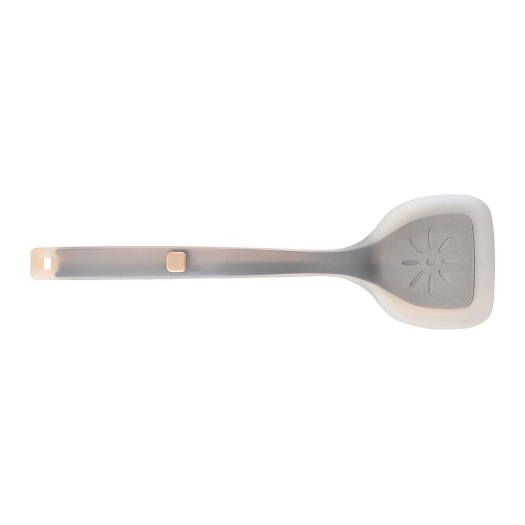 Silicone Slotted Spatula Stir Fry Multi Functional Silicone Turner for Kitchen Semi Translucent