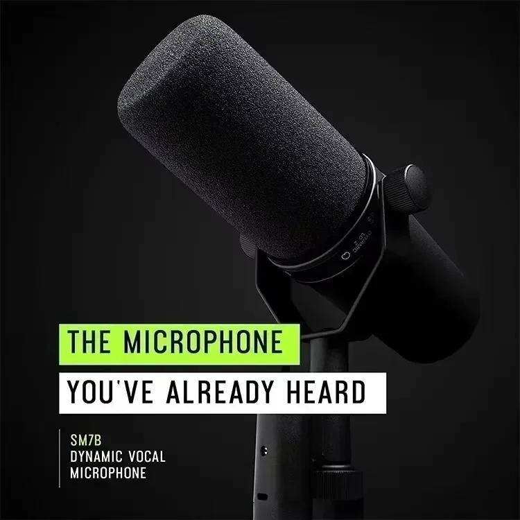 SM7B Professional Dynamic Cardioid Microphone For Live Vocals Recording Performance Studio Selectable Frequency Response Mic