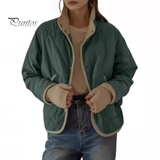 

Женское осенне-зимнее пальто с застежкой на пуговицы, высоким воротником, тонкими подкладками, длинными рукавами, кардиганом, курткой с карманами, повседневной одеждой, верхней одеждой для работы на открытом воздухе XL синий