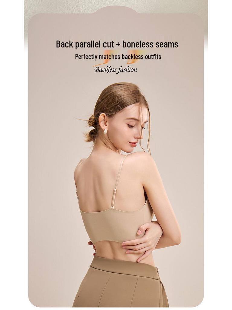 Women's Autumn/Winter Spaghetti Strap Camisole with Built-in Bra & Pads