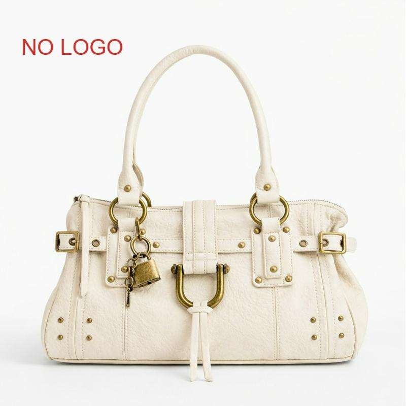 New Trendy Design Zip Shoulder Bag, Retro Style Buckle Bag for The Armpit Area, Large Capacity Versatile Commuter Handbag